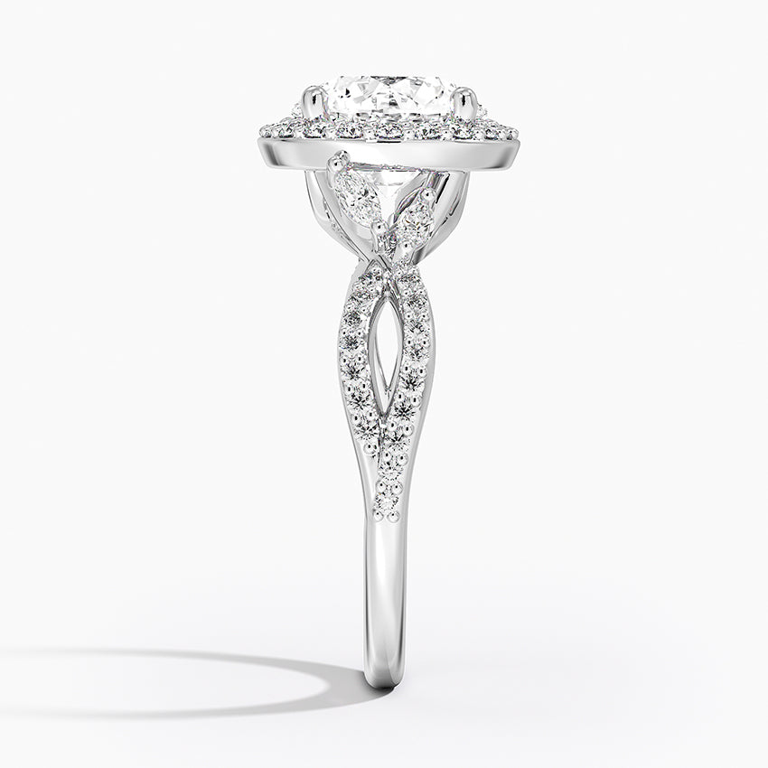2.30 Karat Halo Tasarım Tektaş Laboratuvar Pırlanta Yüzük 18K -Coronae - Bold Diamonds