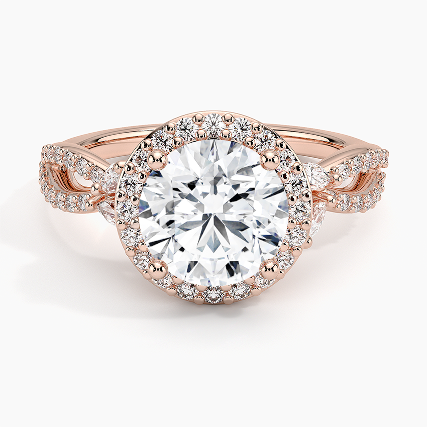 2.30 Karat Halo Tasarım Tektaş Laboratuvar Pırlanta Yüzük 18K -Coronae - Bold Diamonds