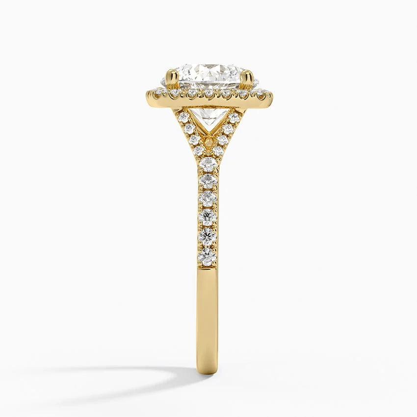 2,30 Karat Halo Tasarım Tektaş Laboratuvar Pırlanta Yüzük 18K -Novara - Bold Diamonds