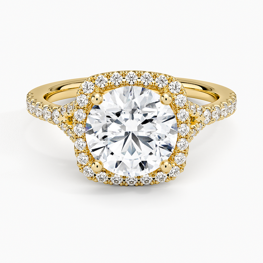 2,30 Karat Halo Tasarım Tektaş Laboratuvar Pırlanta Yüzük 18K -Novara - Bold Diamonds