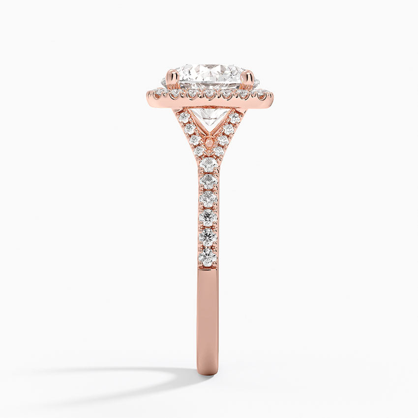 2,30 Karat Halo Tasarım Tektaş Laboratuvar Pırlanta Yüzük 18K -Novara - Bold Diamonds