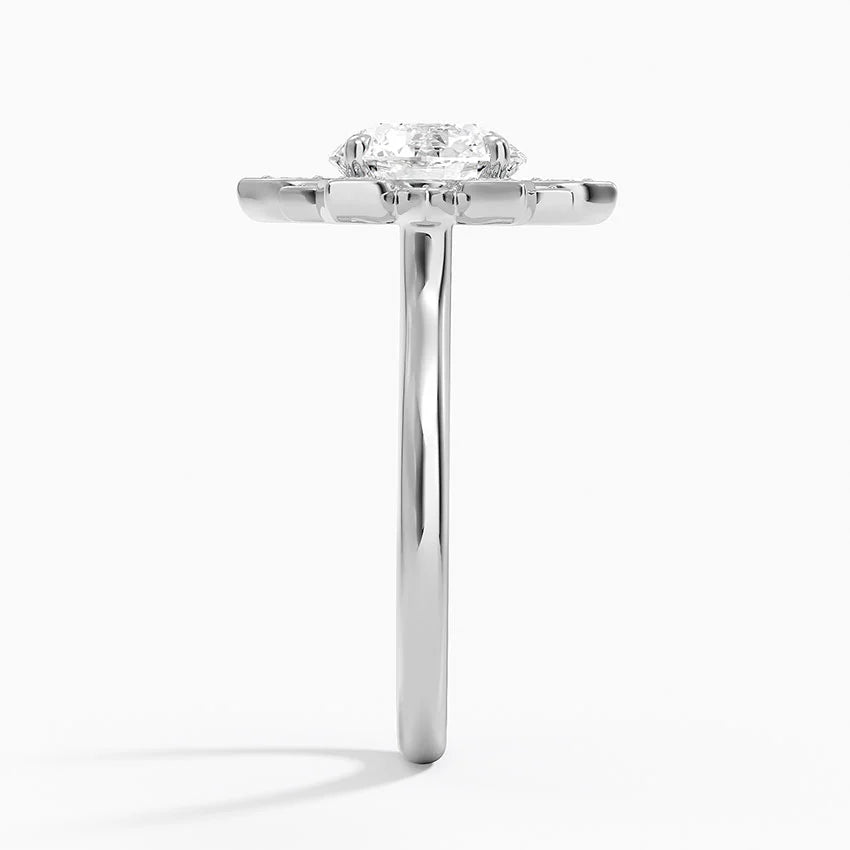 2,30 Karat Halo Tasarım Tektaş Laboratuvar Pırlanta Yüzük 18K - Solara - Bold Diamonds