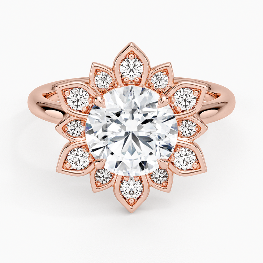 2,30 Karat Halo Tasarım Tektaş Laboratuvar Pırlanta Yüzük 18K - Solara - Bold Diamonds