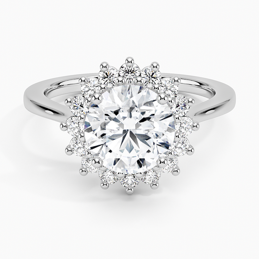 2,30 Karat Halo Tasarım Tektaş Laboratuvar Pırlanta Yüzük 18K -Vespera - Bold Diamonds