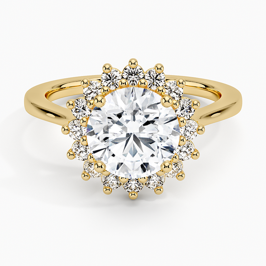 2,30 Karat Halo Tasarım Tektaş Laboratuvar Pırlanta Yüzük 18K -Vespera - Bold Diamonds
