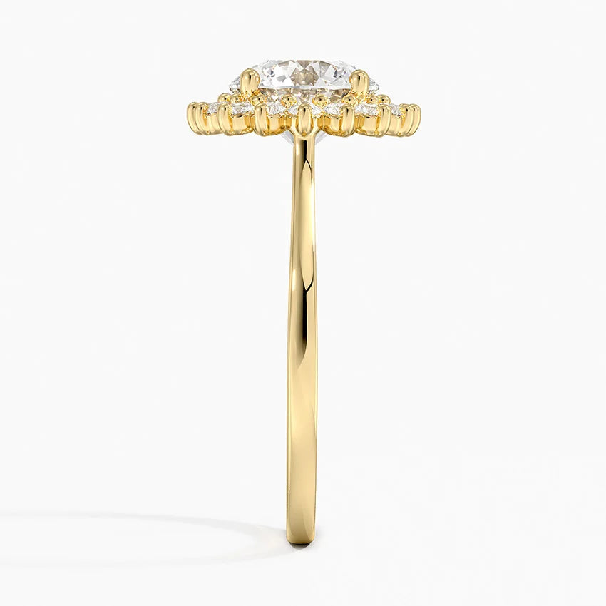 2,30 Karat Halo Tasarım Tektaş Laboratuvar Pırlanta Yüzük 18K -Vespera - Bold Diamonds