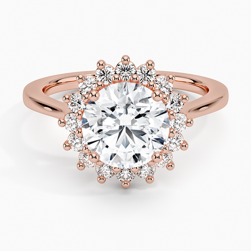 2,30 Karat Halo Tasarım Tektaş Laboratuvar Pırlanta Yüzük 18K -Vespera - Bold Diamonds
