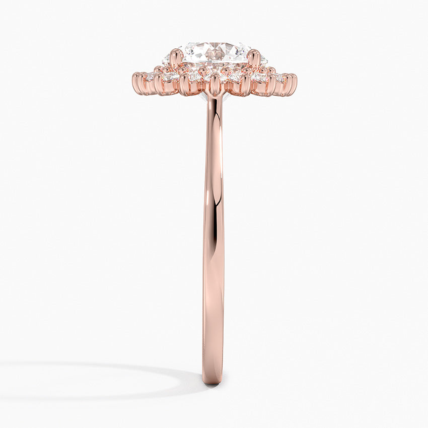 2,30 Karat Halo Tasarım Tektaş Laboratuvar Pırlanta Yüzük 18K -Vespera - Bold Diamonds