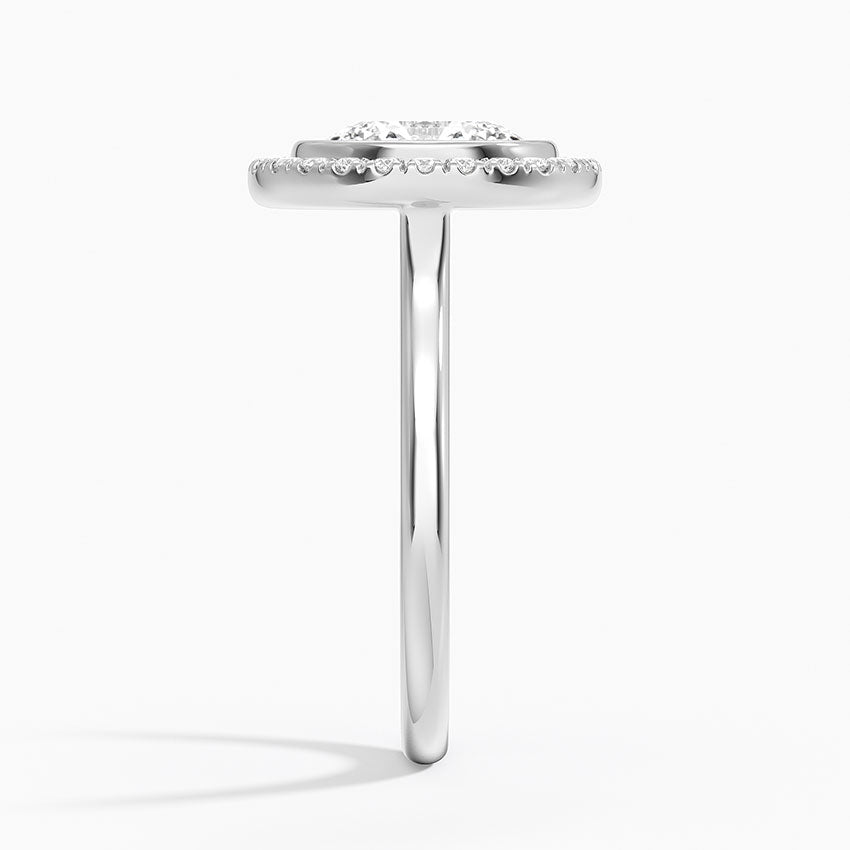 2,30 Karat Oval Halo Tasarım Tektaş Laboratuvar Pırlanta Yüzük 18K - Eterna - Bold Diamonds