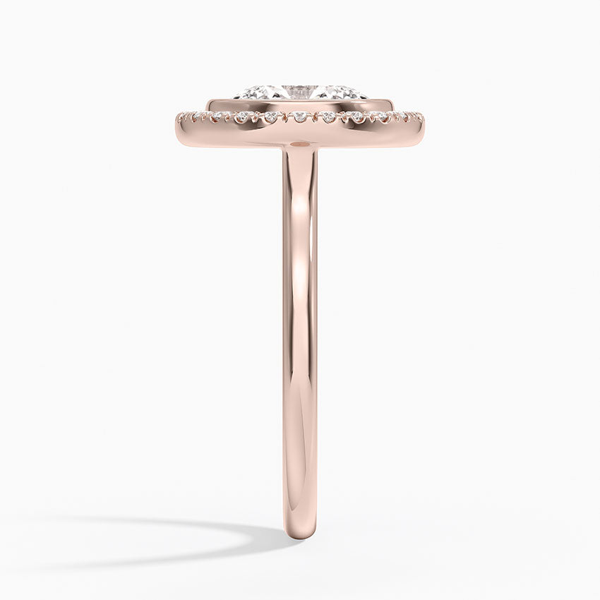 2,30 Karat Oval Halo Tasarım Tektaş Laboratuvar Pırlanta Yüzük 18K - Eterna - Bold Diamonds