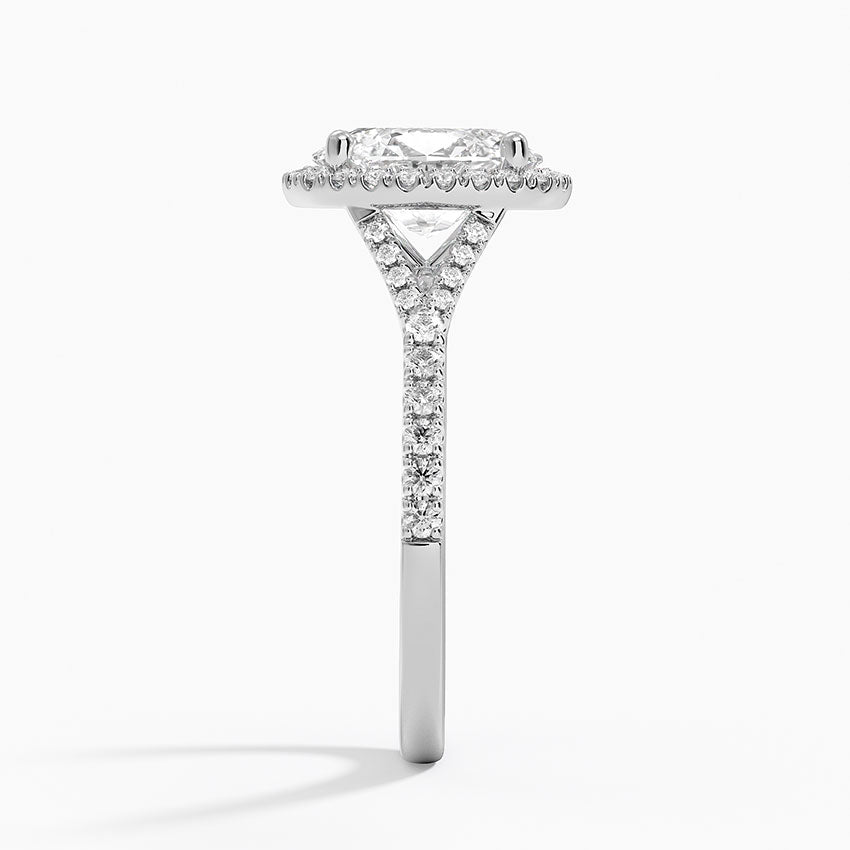 2,30 Karat Oval Halo Tasarım Tektaş Laboratuvar Pırlanta Yüzük 18K -Novara - Bold Diamonds