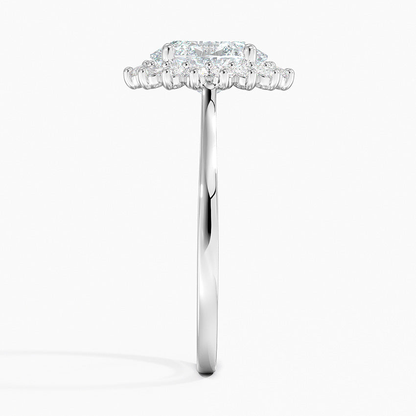 2,30 Karat Oval Halo Tasarım Tektaş Laboratuvar Pırlanta Yüzük 18K - Vespera - Bold Diamonds