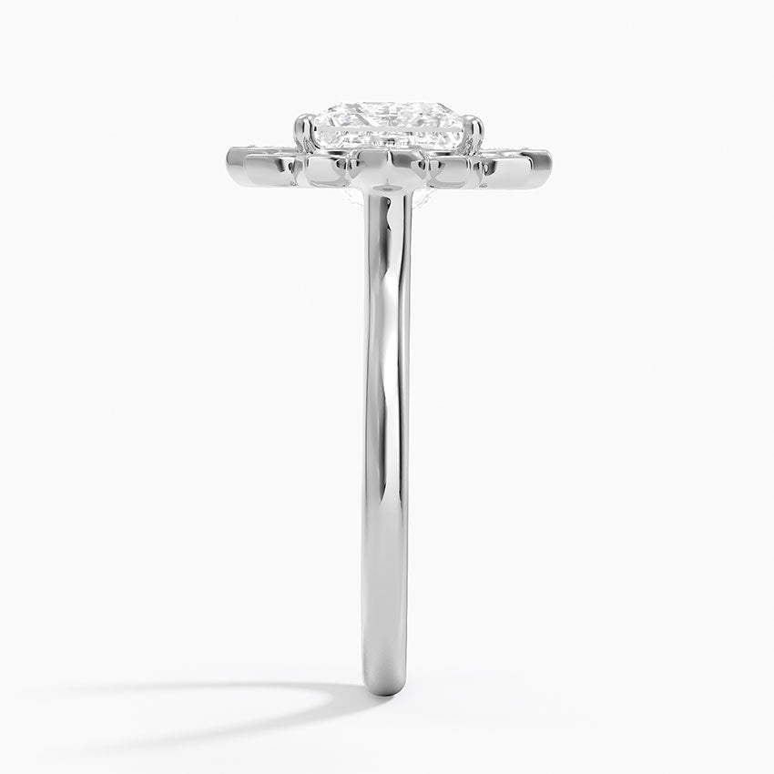 2,30 Karat Prenses Halo Tasarım Tektaş Laboratuvar Pırlanta Yüzük 18K - Solara - Bold Diamonds