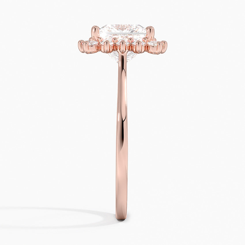 2,30 Karat Prenses Halo Tasarım Tektaş Laboratuvar Pırlanta Yüzük 18K -Vespera - Bold Diamonds