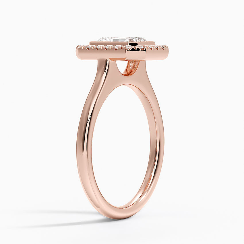 2,30 Karat Radiant Halo Tasarım Tektaş Laboratuvar Pırlanta Yüzük 18K- Eterna - Bold Diamonds