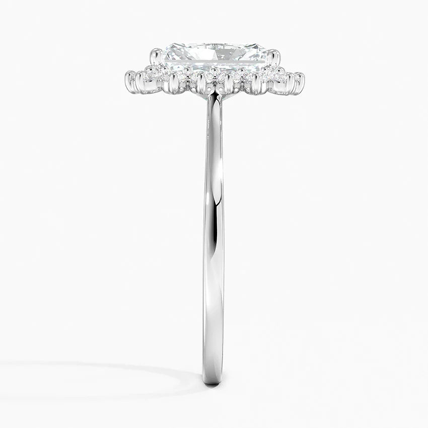 2,30 Karat Radiant Halo Tasarım Tektaş Laboratuvar Pırlanta Yüzük 18K -Vespera - Bold Diamonds