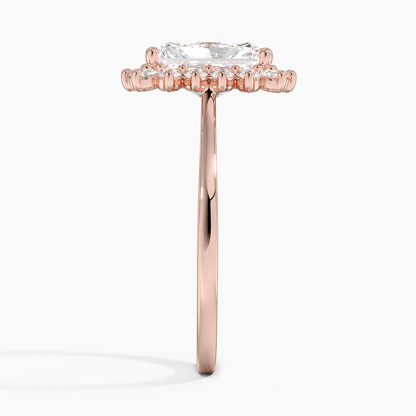 2,30 Karat Radiant Halo Tasarım Tektaş Laboratuvar Pırlanta Yüzük 18K -Vespera - Bold Diamonds