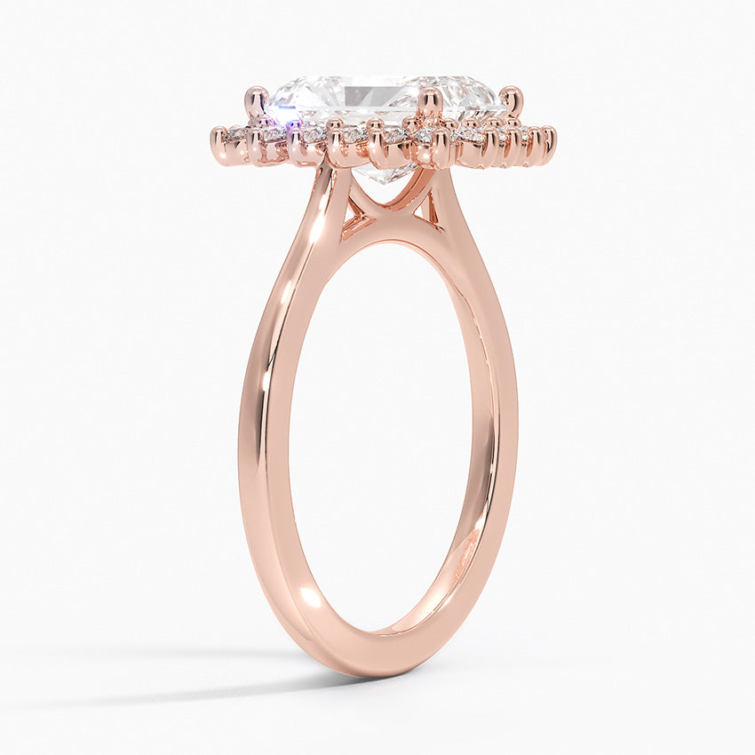2,30 Karat Radiant Halo Tasarım Tektaş Laboratuvar Pırlanta Yüzük 18K -Vespera - Bold Diamonds