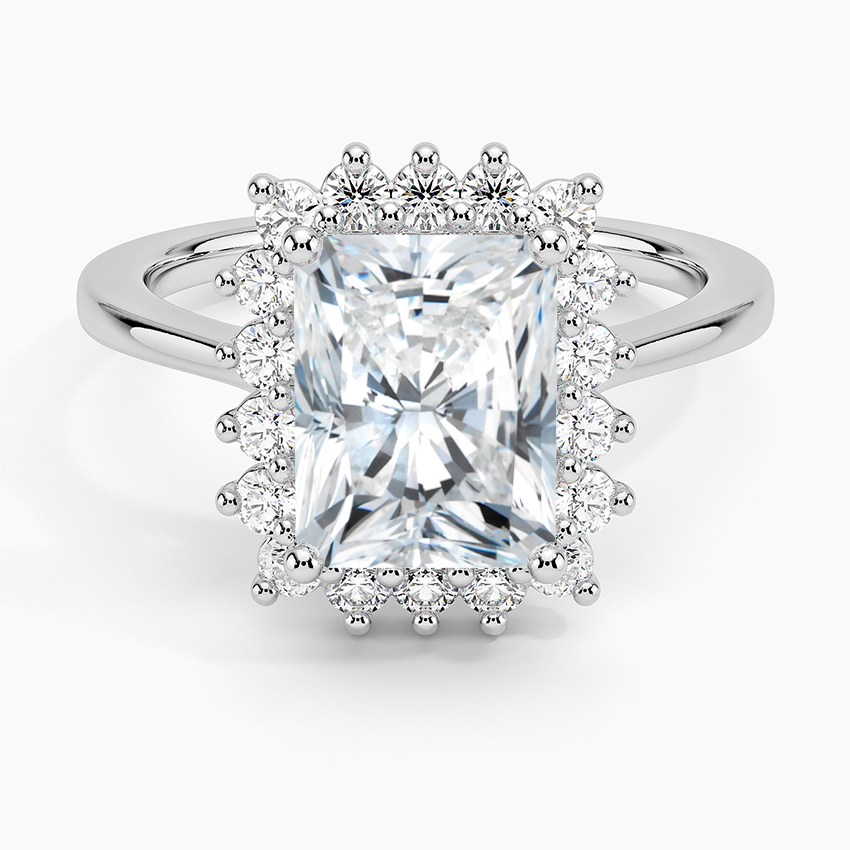 2,30 Karat Radiant Halo Tasarım Tektaş Laboratuvar Pırlanta Yüzük 18K -Vespera - Bold Diamonds