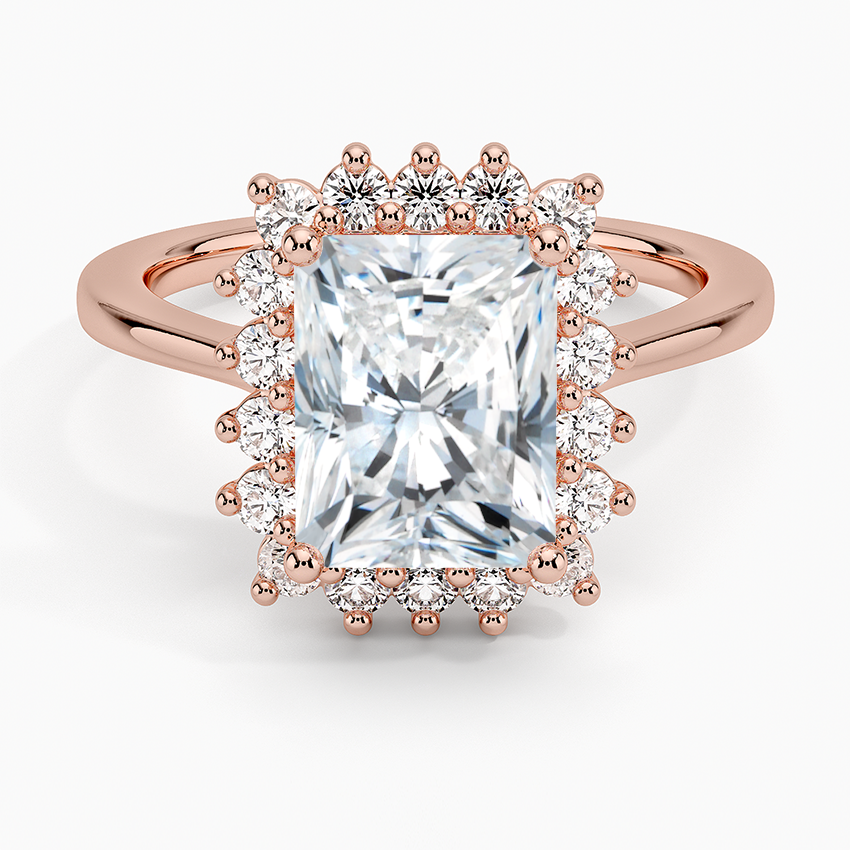 2,30 Karat Radiant Halo Tasarım Tektaş Laboratuvar Pırlanta Yüzük 18K -Vespera - Bold Diamonds