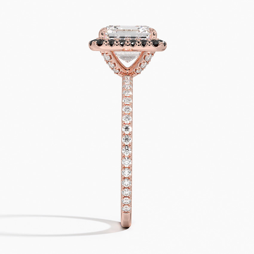 2.40 Karat Asscher Halo Tasarım Tektaş Laboratuvar Pırlanta Yüzük 18k -Halora - Bold Diamonds