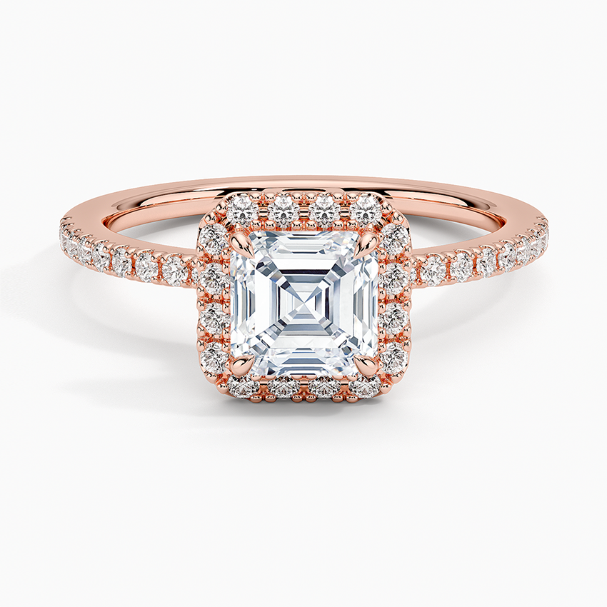 2.40 Karat Asscher Halo Tasarım Tektaş Laboratuvar Pırlanta Yüzük -Luxora - Bold Diamonds