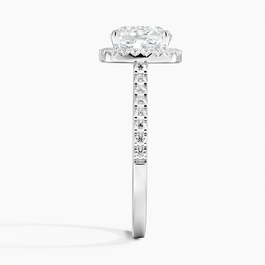 2.40 Karat Cushion Halo Tasarım Tektaş Laboratuvar Pırlanta Yüzük 18k -Astrala - Bold Diamonds
