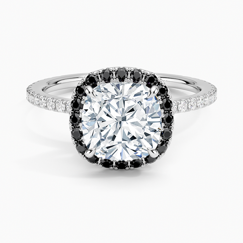 2.40 Karat Cushion Halo Tasarım Tektaş Laboratuvar Pırlanta Yüzük 18k -Halora - Bold Diamonds