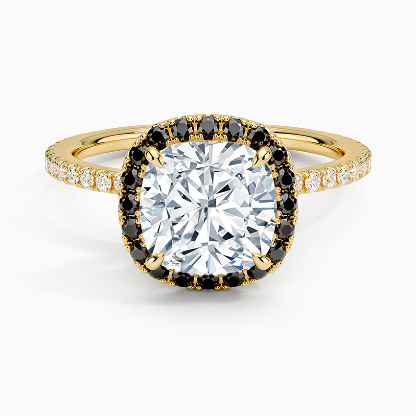 2.40 Karat Cushion Halo Tasarım Tektaş Laboratuvar Pırlanta Yüzük 18k -Halora - Bold Diamonds
