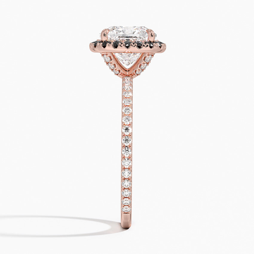 2.40 Karat Cushion Halo Tasarım Tektaş Laboratuvar Pırlanta Yüzük 18k -Halora - Bold Diamonds