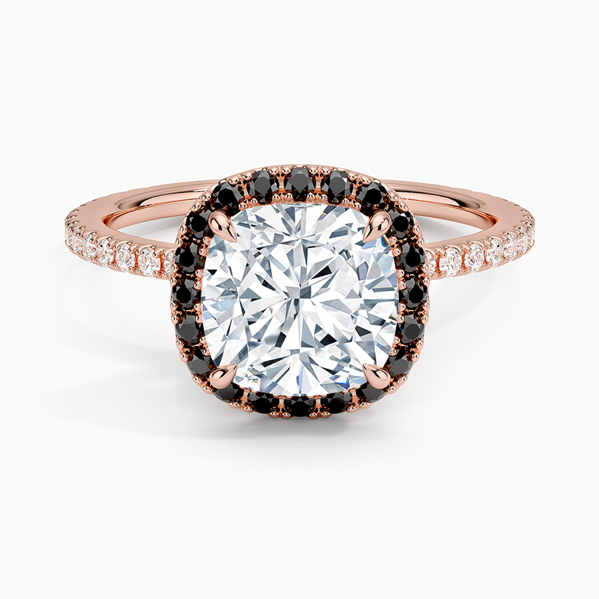 2.40 Karat Cushion Halo Tasarım Tektaş Laboratuvar Pırlanta Yüzük 18k -Halora - Bold Diamonds