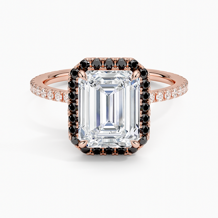 2.40 Karat Emerald Halo Tasarım Tektaş Laboratuvar Pırlanta Yüzük 18k -Halora - Bold Diamonds