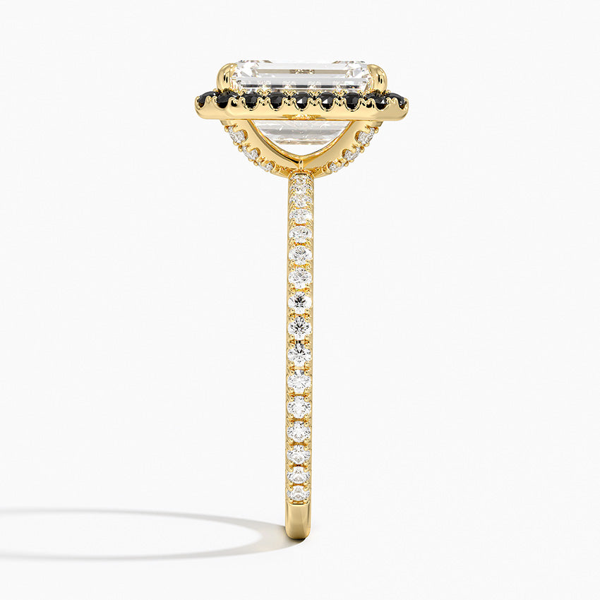 2.40 Karat Emerald Halo Tasarım Tektaş Laboratuvar Pırlanta Yüzük 18k -Halora - Bold Diamonds