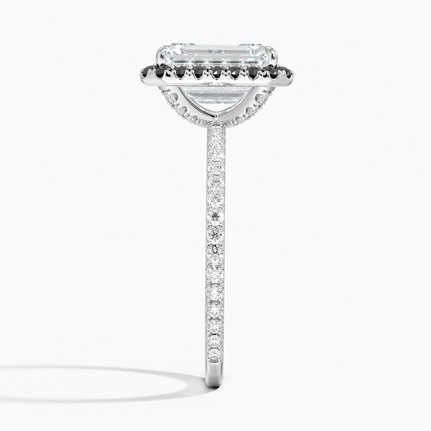 2.40 Karat Emerald Halo Tasarım Tektaş Laboratuvar Pırlanta Yüzük 18k -Halora - Bold Diamonds