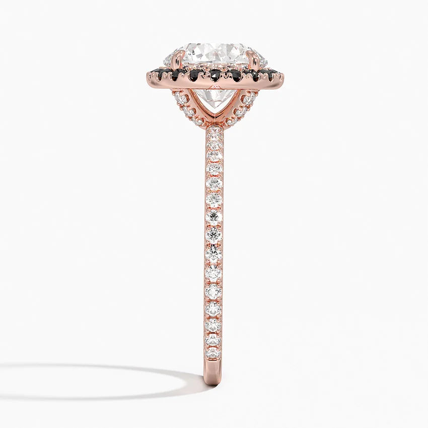 2.40 Karat Halo Tasarım Tektaş Laboratuvar Pırlanta Yüzük 18k -Halora - Bold Diamonds