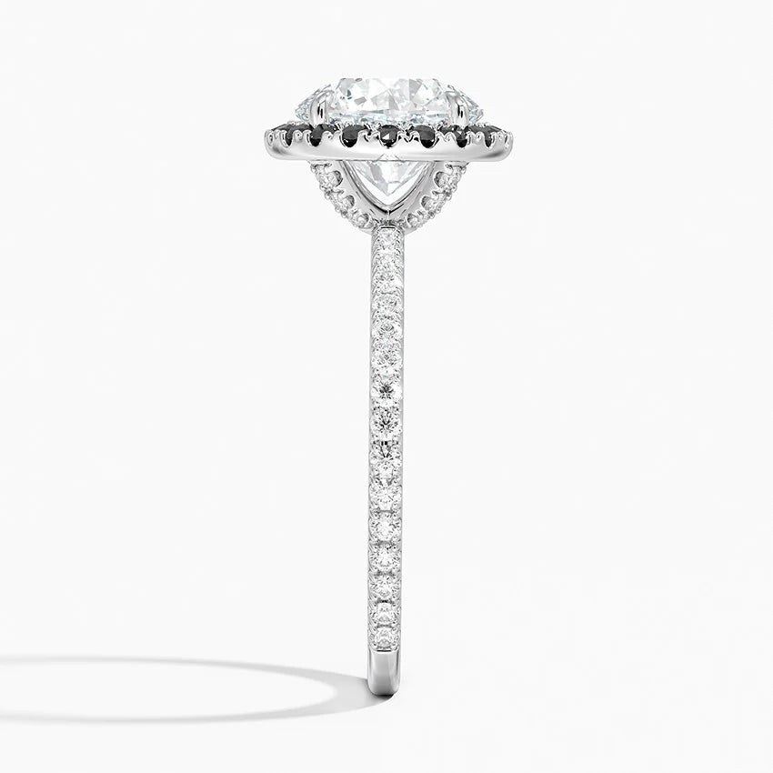 2.40 Karat Halo Tasarım Tektaş Laboratuvar Pırlanta Yüzük 18k -Halora - Bold Diamonds