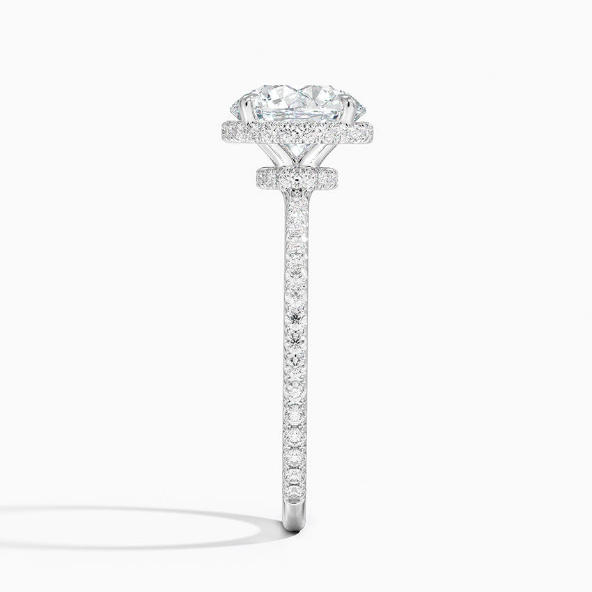 2,40 Karat Halo Tasarım Tektaş Laboratuvar Pırlanta Yüzük 18K - Luminara - Bold Diamonds