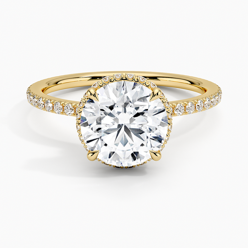 2,40 Karat Halo Tasarım Tektaş Laboratuvar Pırlanta Yüzük 18K - Luminara - Bold Diamonds