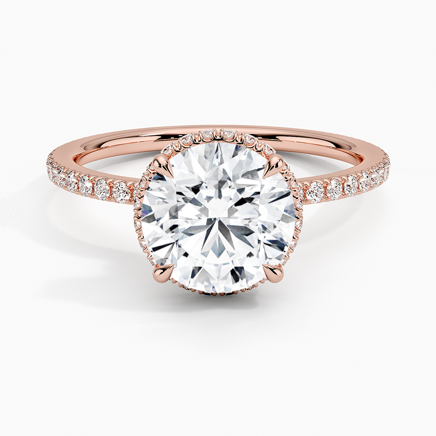 2,40 Karat Halo Tasarım Tektaş Laboratuvar Pırlanta Yüzük 18K - Luminara - Bold Diamonds