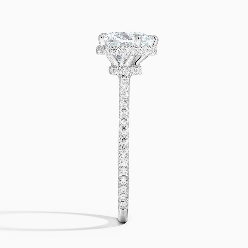 2,40 Karat Kalp Halo Tasarım Tektaş Laboratuvar Pırlanta Yüzük 18K - Luminara - Bold Diamonds