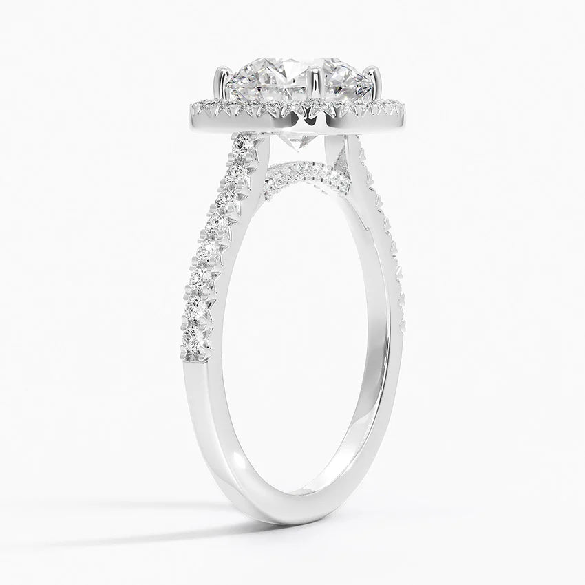 2.40 Karat Oval Halo Tasarım Tektaş Laboratuvar Pırlanta Yüzük 18k -Astrala - Bold Diamonds