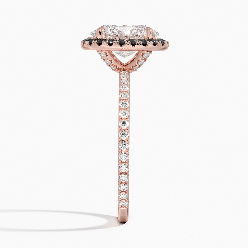 2.40 Karat Oval Halo Tasarım Tektaş Laboratuvar Pırlanta Yüzük 18k -Halora - Bold Diamonds