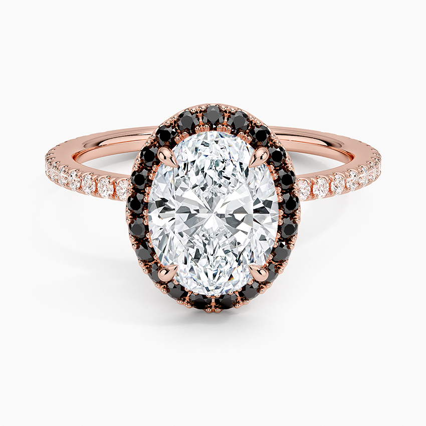 2.40 Karat Oval Halo Tasarım Tektaş Laboratuvar Pırlanta Yüzük 18k -Halora - Bold Diamonds