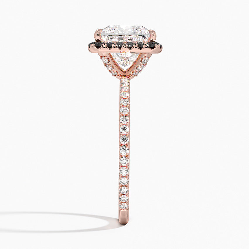 2.40 Karat Prenses Halo Tasarım Tektaş Laboratuvar Pırlanta Yüzük 18k -Halora - Bold Diamonds
