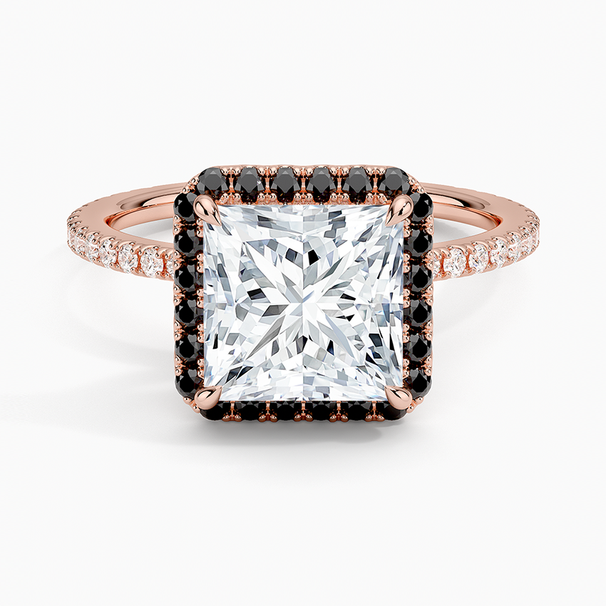 2.40 Karat Prenses Halo Tasarım Tektaş Laboratuvar Pırlanta Yüzük 18k -Halora - Bold Diamonds