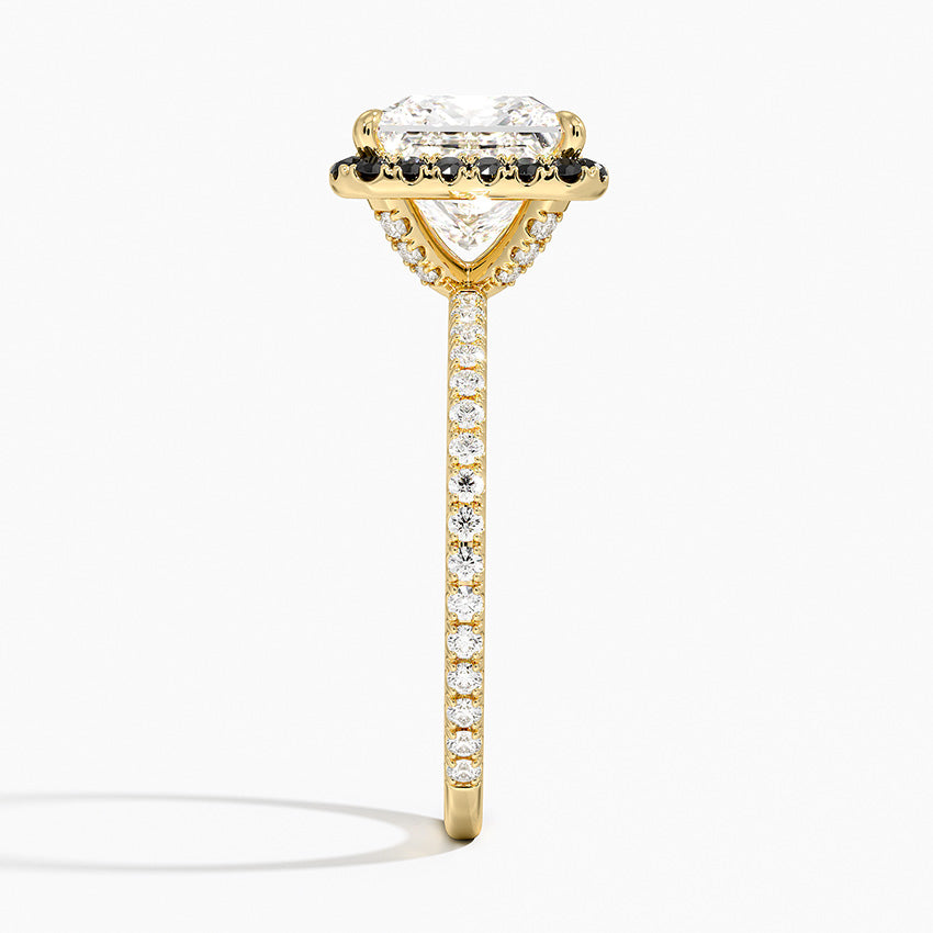 2.40 Karat Prenses Halo Tasarım Tektaş Laboratuvar Pırlanta Yüzük 18k -Halora - Bold Diamonds