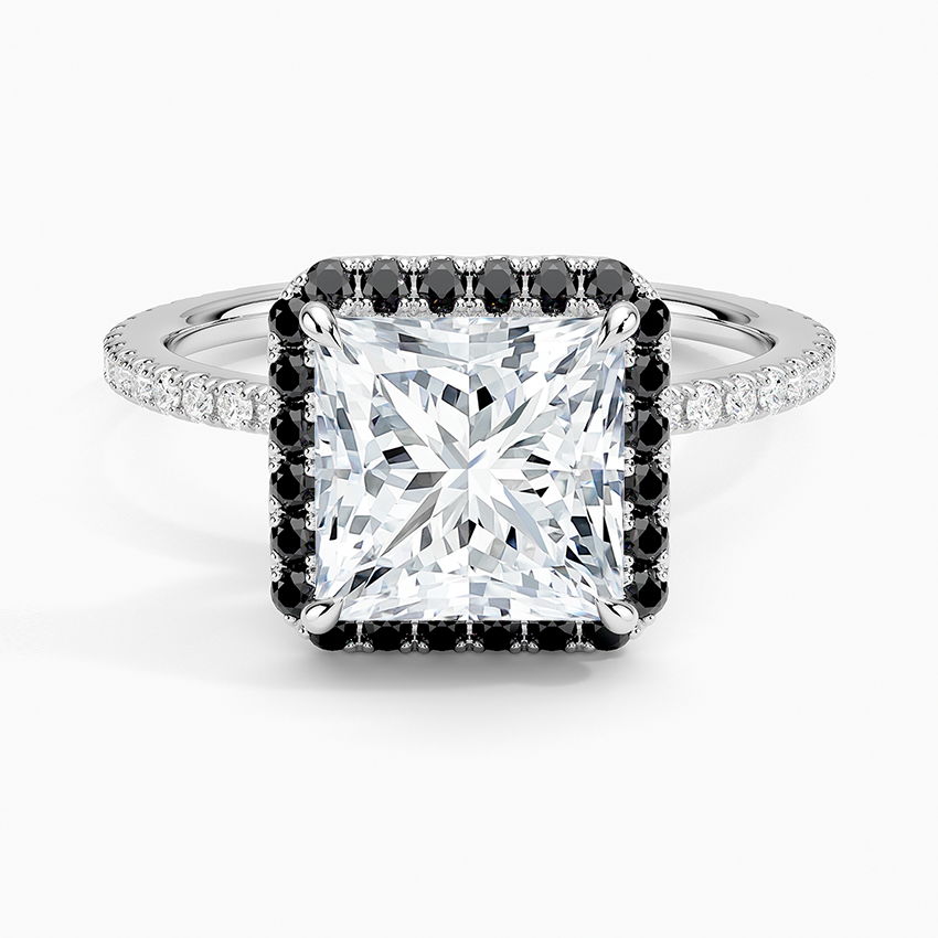 2.40 Karat Prenses Halo Tasarım Tektaş Laboratuvar Pırlanta Yüzük 18k -Halora - Bold Diamonds