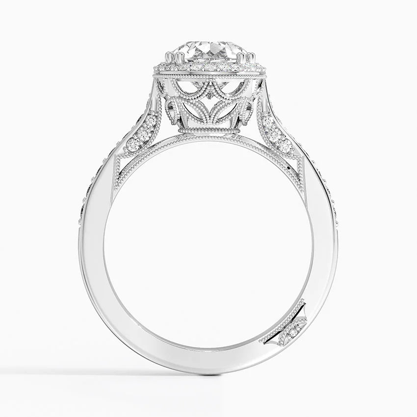 2.50 Karat Damla Halo Tasarım Tektaş Laboratuvar Pırlanta Yüzük -Clarella - Bold Diamonds