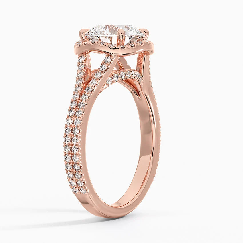 2,50 Karat Halo Tasarım Tektaş Laboratuvar Pırlanta Yüzük 18K -Aurelia - Bold Diamonds