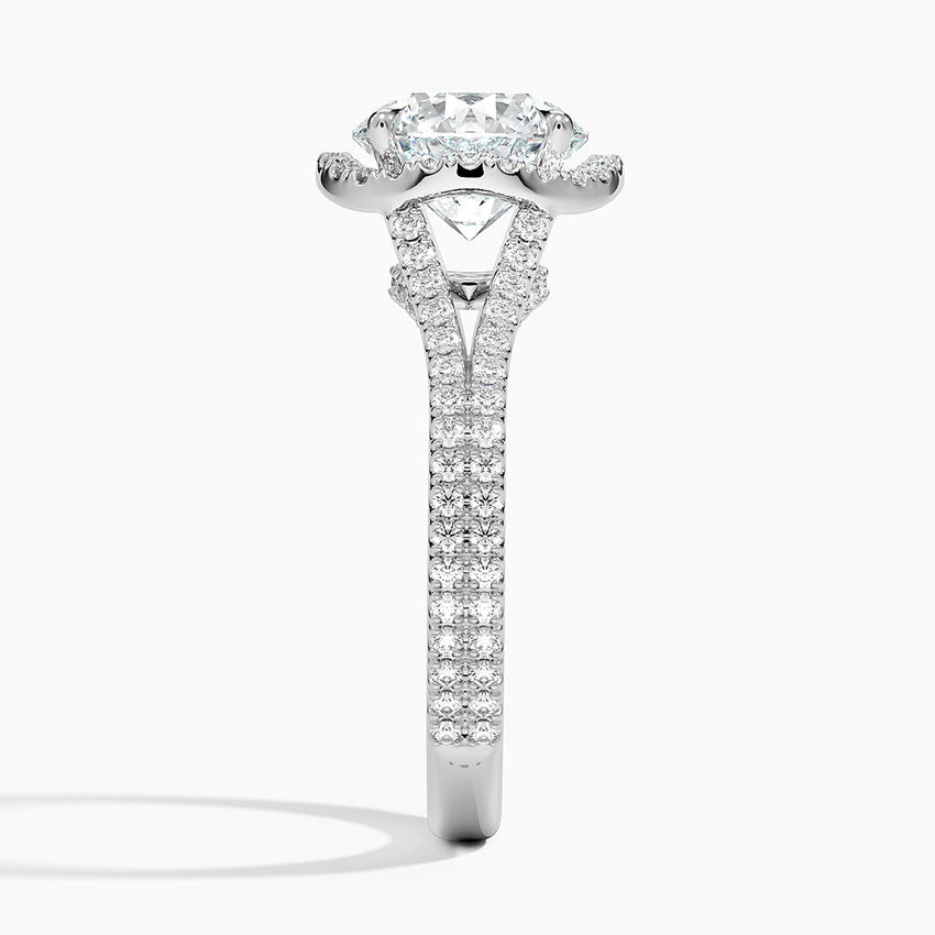 2,50 Karat Halo Tasarım Tektaş Laboratuvar Pırlanta Yüzük 18K -Aurelia - Bold Diamonds